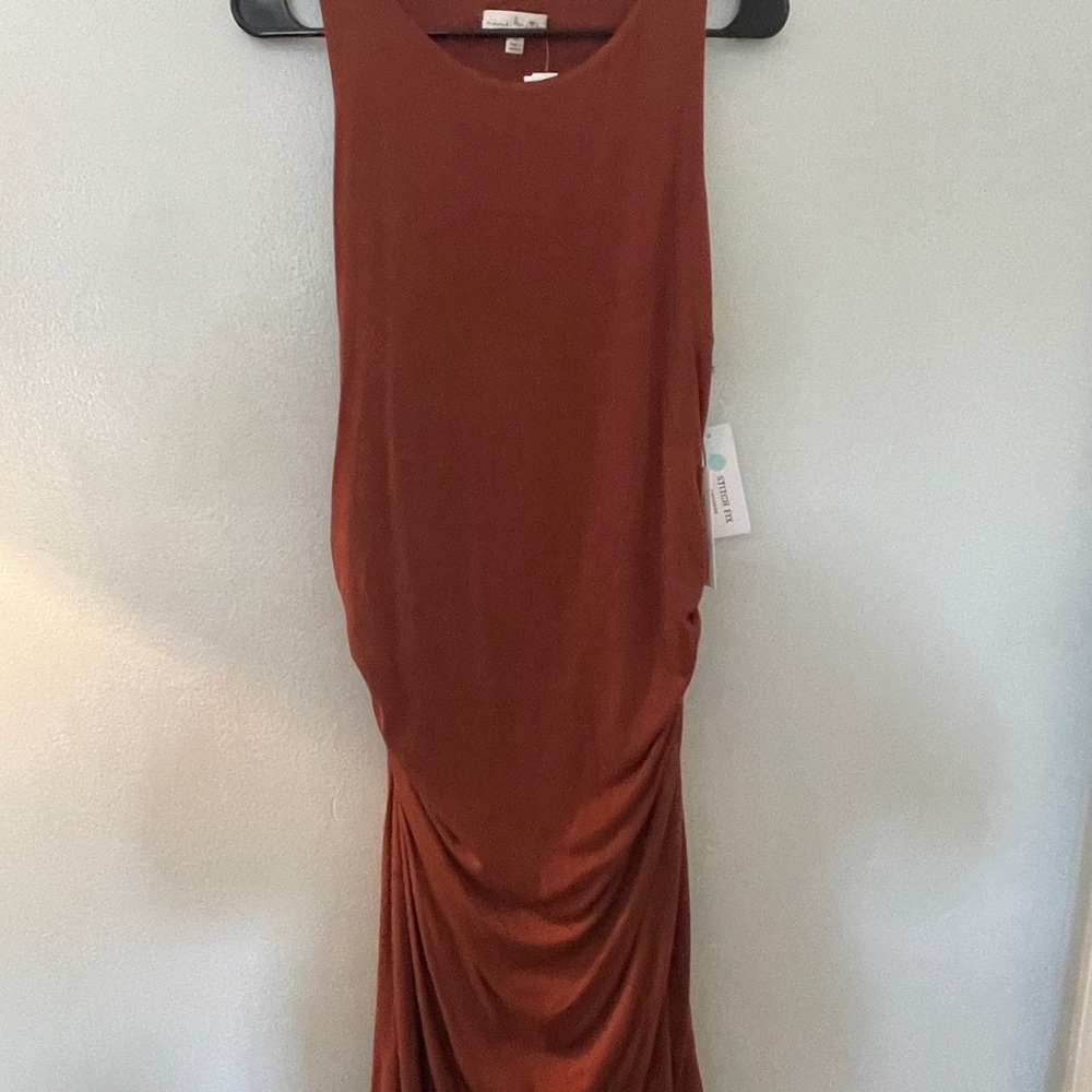 Nine Britton Sleeveless Maxi Dress in Warm Brown